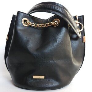 ADORABLE ALDO Mini Bucket Bag Black Gold Tone Key and Hardware